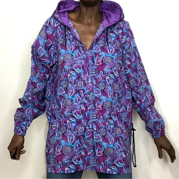 VINTAGE | COLUMBIA SPORTSWEAR Graphic Print Nylon Windbreaker - Picture 7 of 10